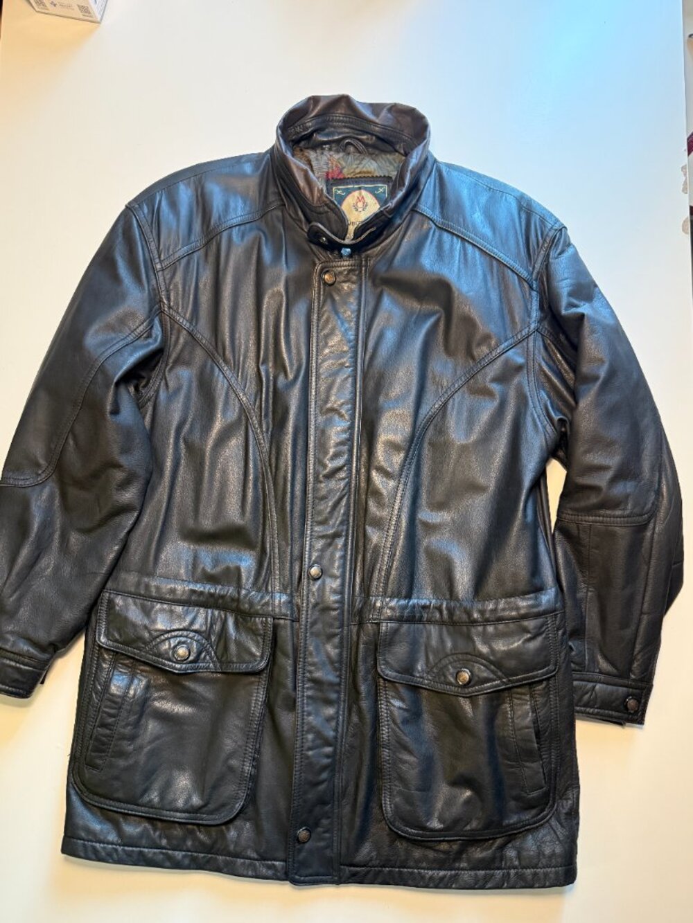 Vintage Members Only Brown Genuine Soft Leather Jacket Mens Size L (S) ? Exc Con